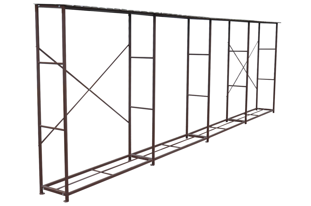 Стеллаж для хранения дров Kompred OL538 3х секционный 6000x400x2000 мм (1612514466)