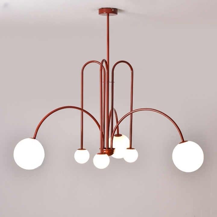 Люстра Nordic Modern Sputnik 6 Red (PL-0002267 M/RED)