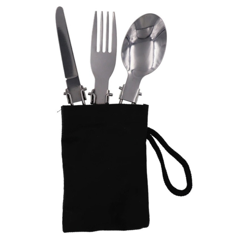 Набір розкладних столових приборів BM Easy hike Set FKS із нержавіючої сталі Сріблястий (KG-11829) Набір розкладних столових приборів BM Easy hike Set FKS із нержавіючої сталі Сріблястий (KG-11829)