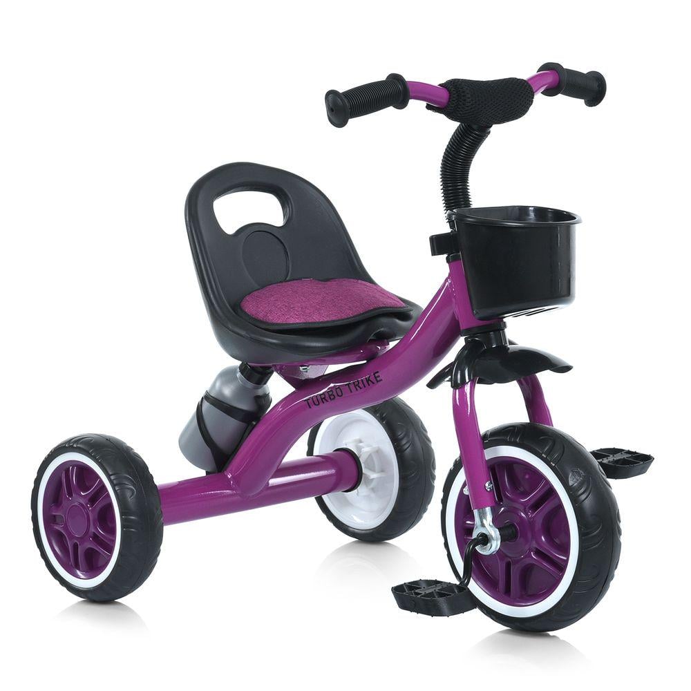 Велосипед трехколесный Turbo Trike MT 3197-1 передняя корзина/бутылочка/накладка на сиденье Фиолетовый (32646367)