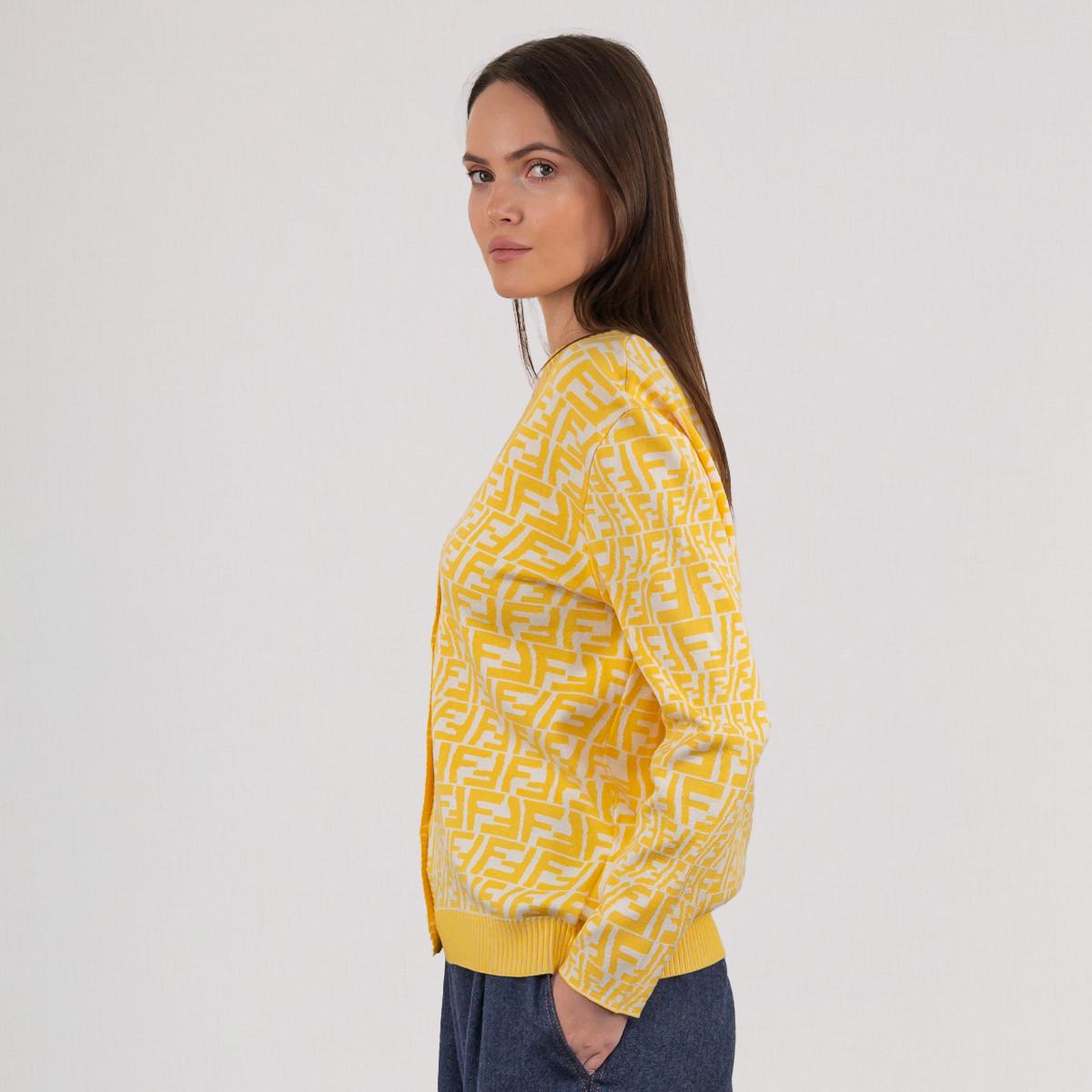 Кардиган жіночий повсякденний Fendi S Жовтий (2588762936)