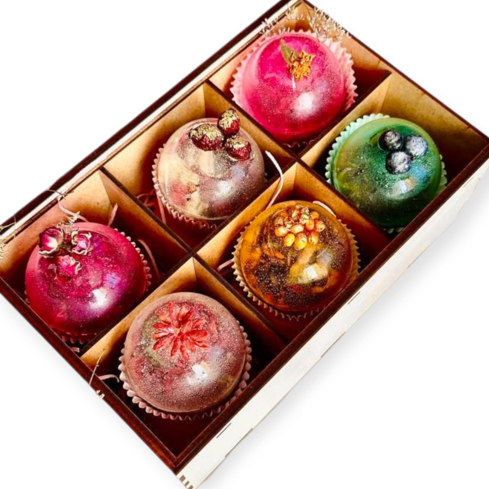 Подарочный набор чайными бомбочками 6 шт. в подарочной упаковке (28587490)