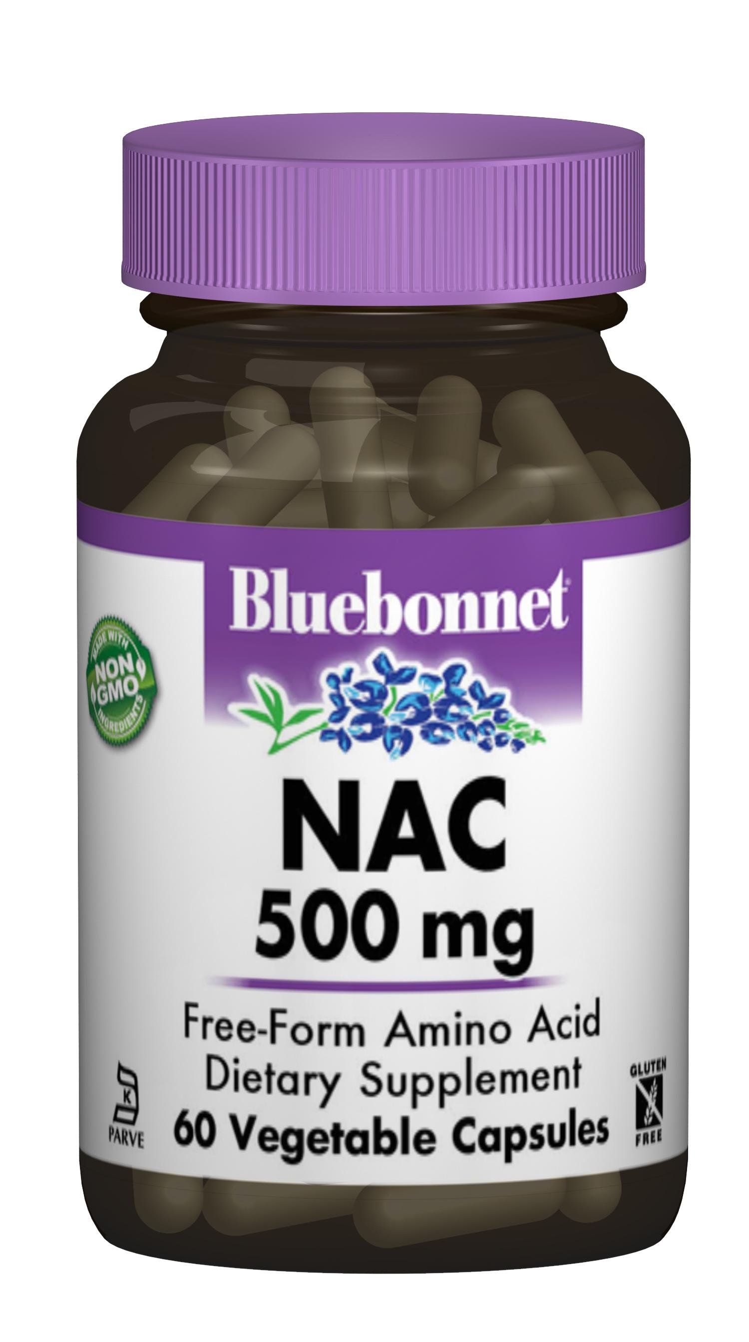 N-ацетил-L-цистеин Bluebonnet Nutrition NAC 500 мг 60 гелевых капсул (BLB0064) - фото 1