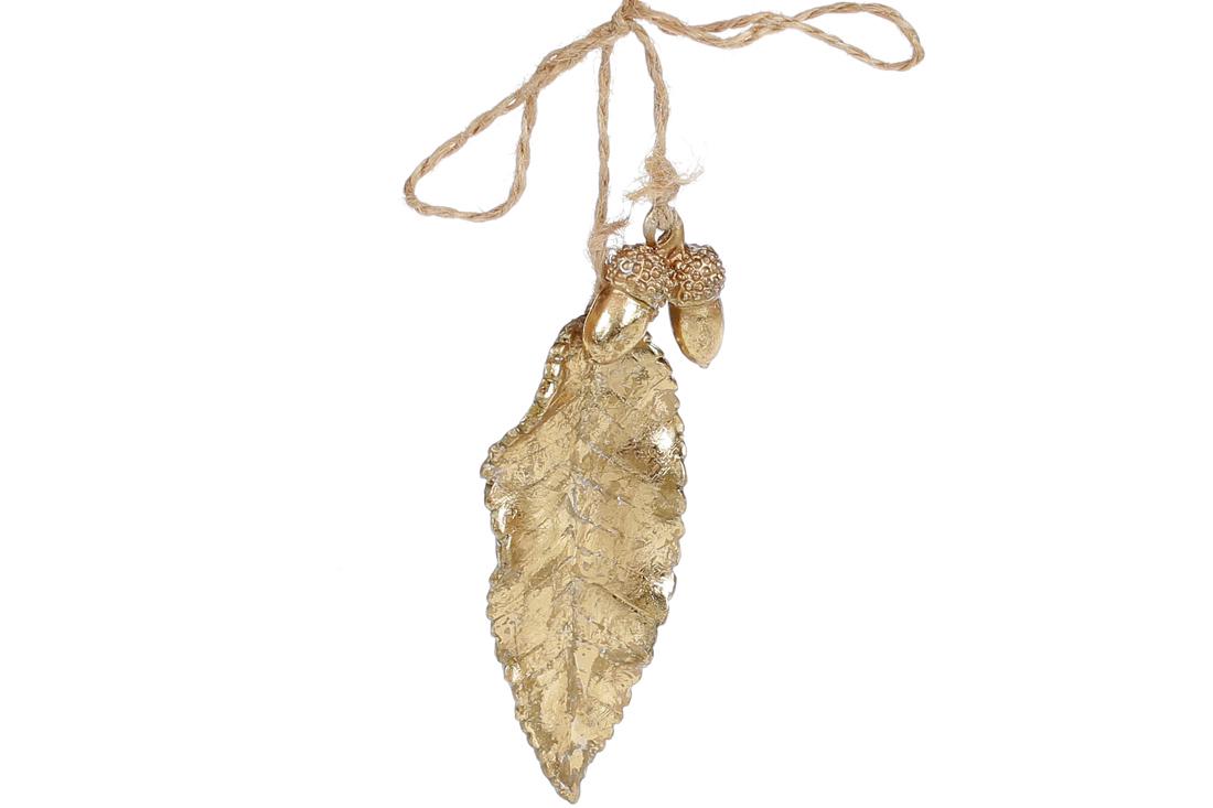 Елочное украшение Лист и желуди BonaDi (829-324)