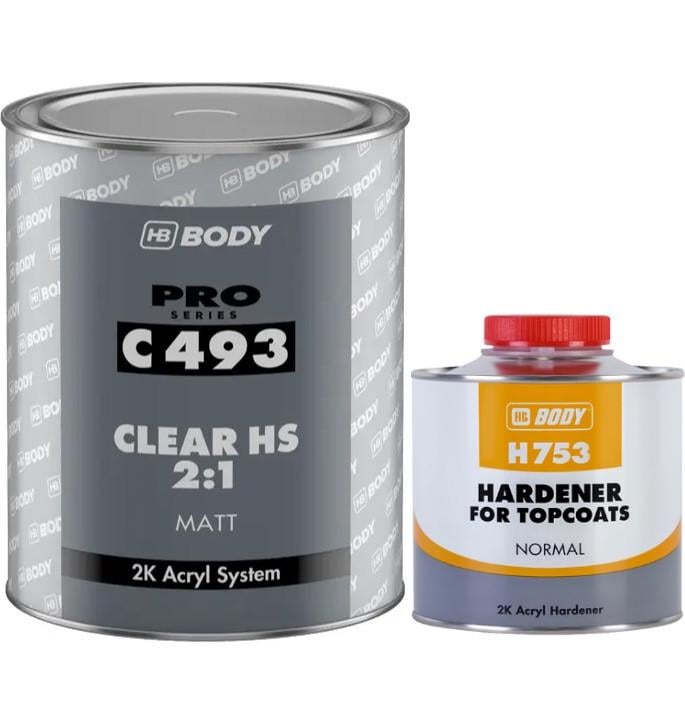 Лак матовый HB BODY C493 HS 2:1 1 л и 500 мл. Лак матовый HB BODY C493 HS 2:1 1 л и 500 мл.