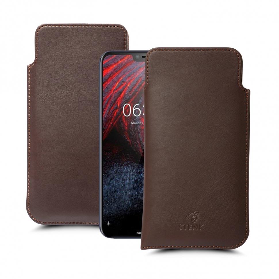 Футляр Stenk Elegance для Nokia 6.1 Plus Коричневый (62452)