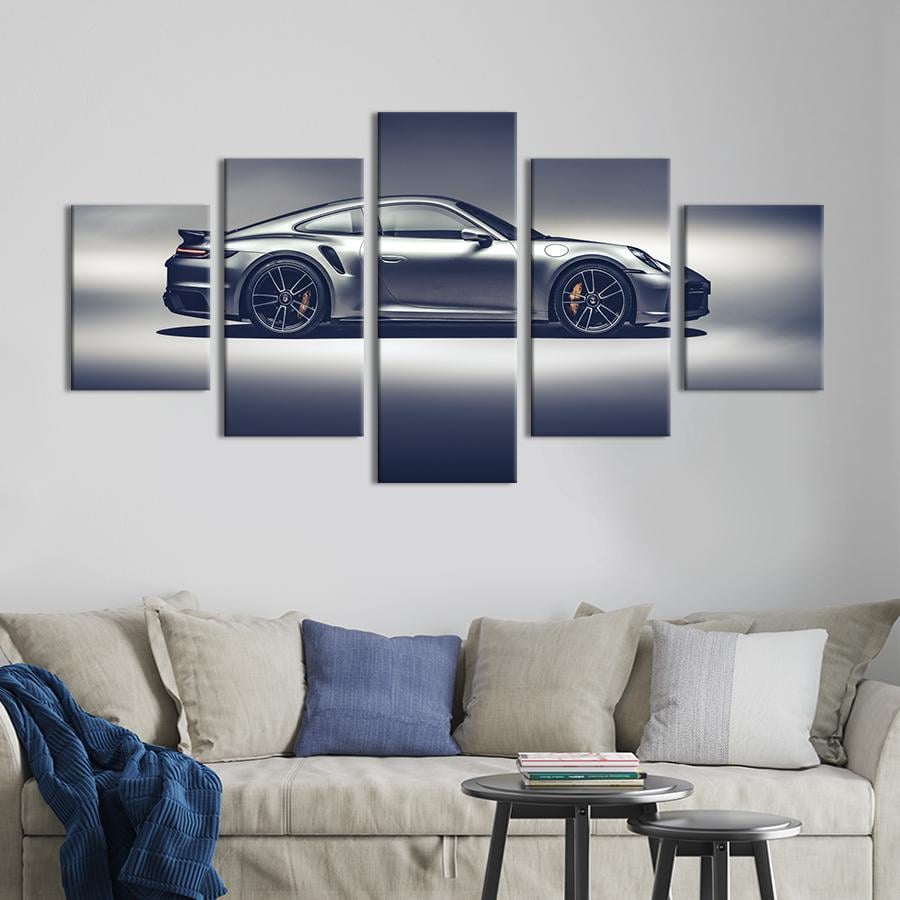 Картина на холсте Авто Porsche 911 Turbo S вид сбоку 162x80 см (1385-52)