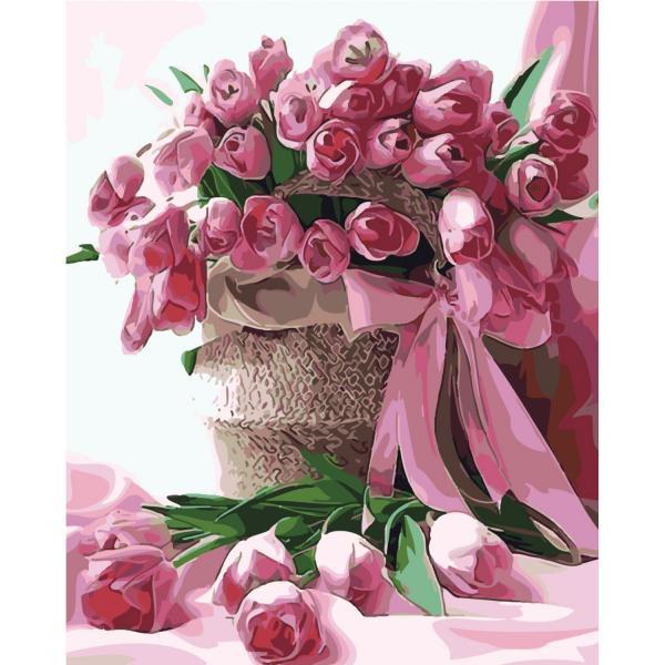 Картина по номерам Strateg Цветы Букет любимой 40х50 см в термопакете (SY6502)