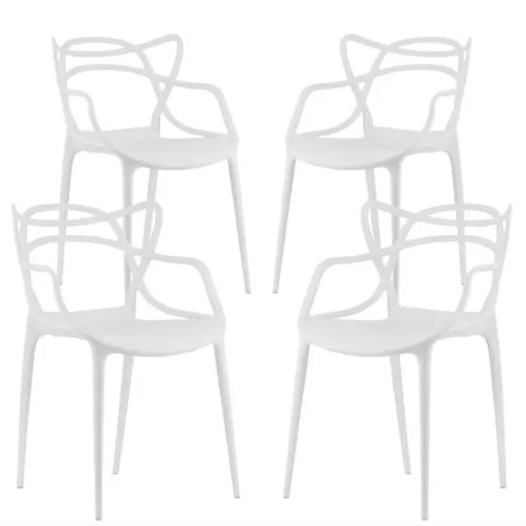Кресло-стул для кухни гостиной баров Bonro B-486 4 шт. Белый