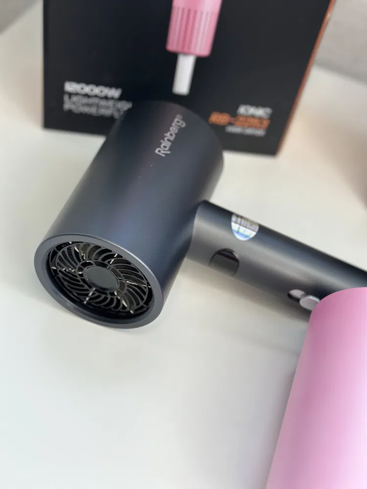 Фен для волосся з концентратором Rainberg RB-2253 12000 Вт Сірий (GR-04605) - фото 2