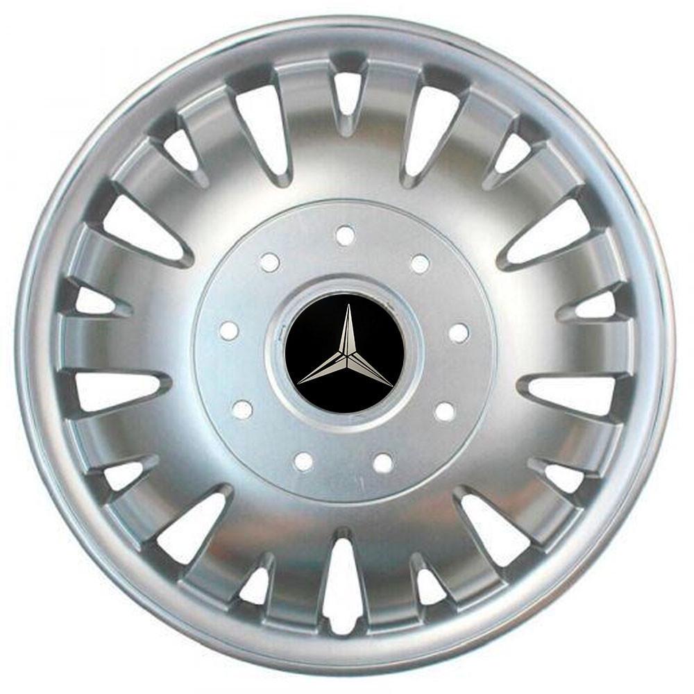 Колпаки SJS R16 с логотипом Mercedes-Benz 410 4 шт. Серебристый (2654562342)