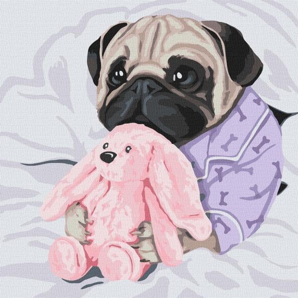 Картина по номерам Идейка Любимый друг 30х30 см в термопакете (КНО4317-mt)