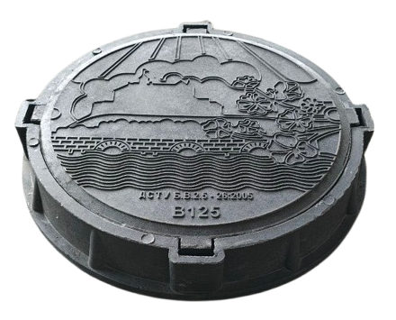 Люк средний усиленный ВОЮС B125 12,5 т Черный Люк средний усиленный ВОЮС B125 12,5 т Черный