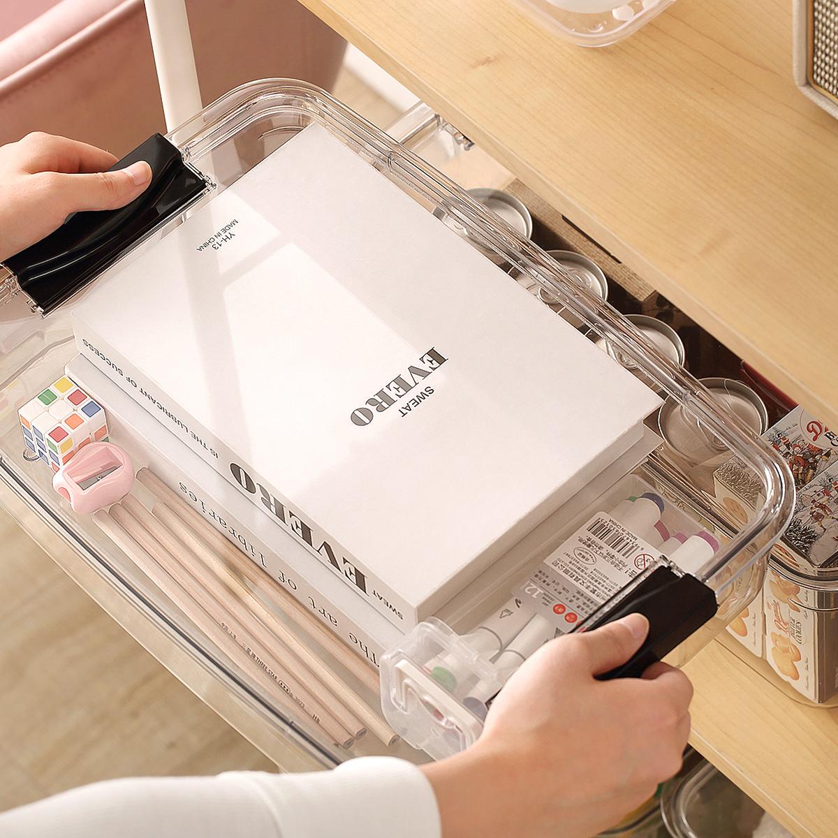 Ящик с крышкой МВМ MY HOME M Прозрачный (FH-35 M T) - фото 2 Ящик с крышкой МВМ MY HOME M Прозрачный (FH-35 M T) - фото 2