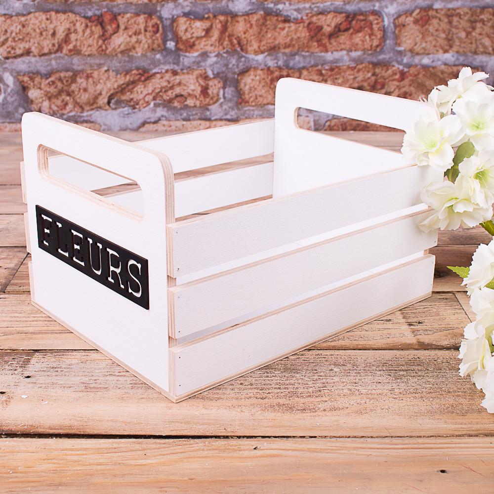 Ящик деревянный Fleurs Белый (401-3)