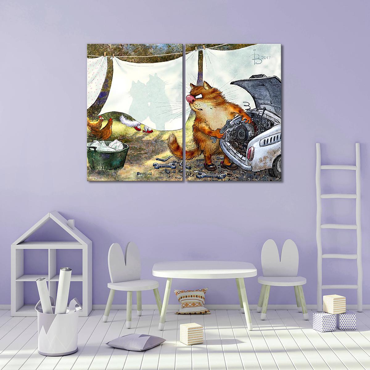 Модульная картина Подозрения (Почтовый роман) 2 модуля 80x120 см