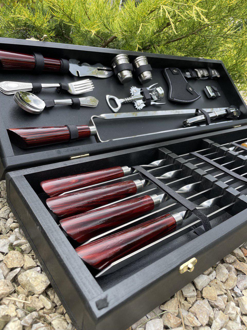 Набір шампурів Гриль cherry в кейсі (11219581) - фото 2 Набір шампурів Гриль cherry в кейсі (11219581) - фото 2