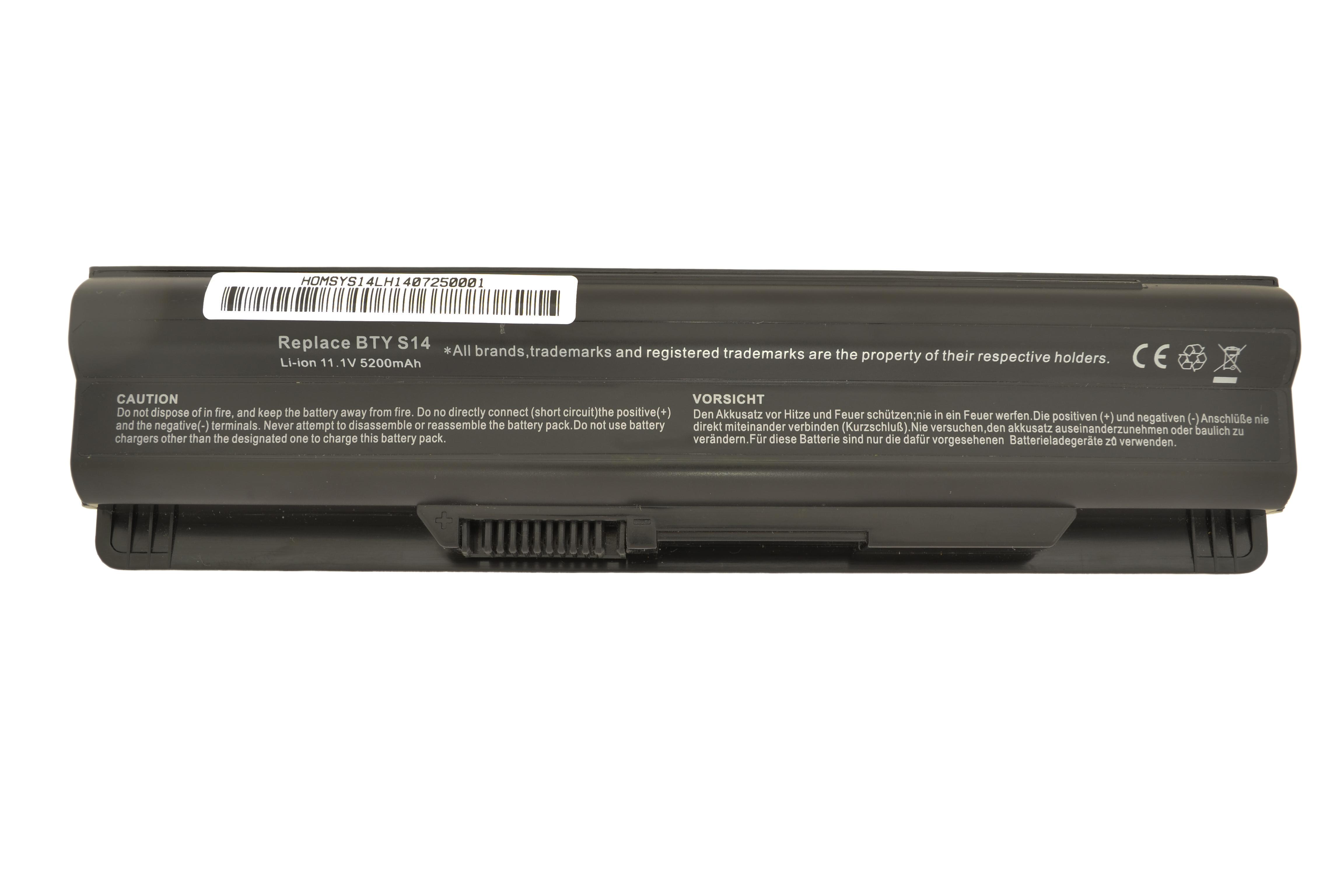 Аккумулятор для ноутбука MSI BTY-S14 GE Series 11.1V Black 5200mAh OEM