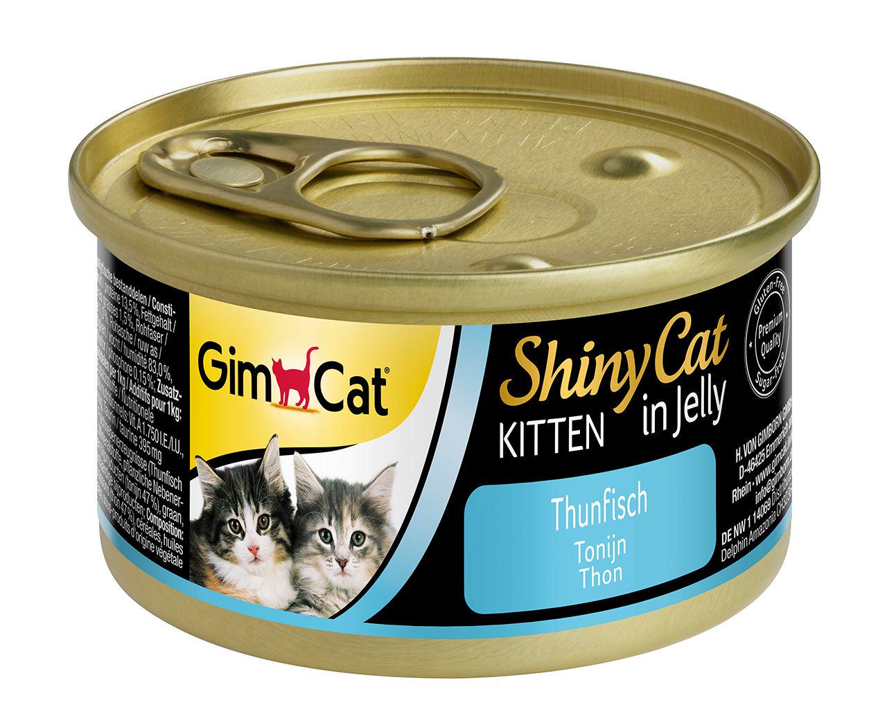 Корм вологий GimCat Shiny Kitten для кошенят з тунцем 70 г (4002064413150)