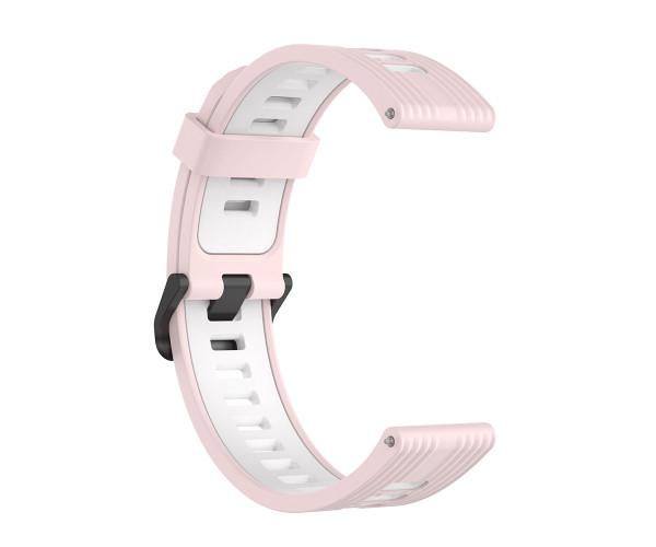 Ремінець Sport Silicone для Amazfit GTR 3 Pro/GTR 4/GTS 4 22 мм Рожевий з білим Ремінець Sport Silicone для Amazfit GTR 3 Pro/GTR 4/GTS 4 22 мм Рожевий з білим