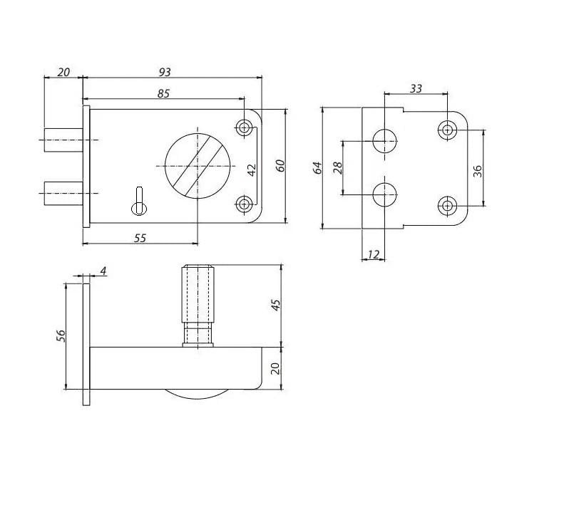 Замок дверной накладной Sofia 14-48 аналог Арико ЗН-2 - фото 5