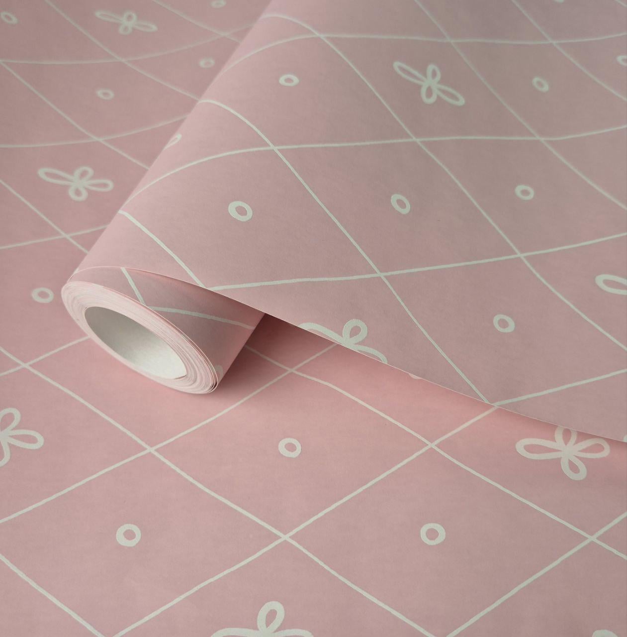 Обои виниловые Marburg 4 Woman 54008 с узором для спальни/гостиной/холла 0,53x10,05 м Розовый (2731200733)