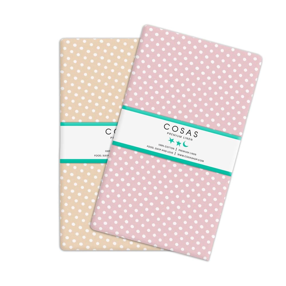 Набір простирадл Cosas Drop Beige Drop Rose 155х240 см 2 шт. (4822052024195)