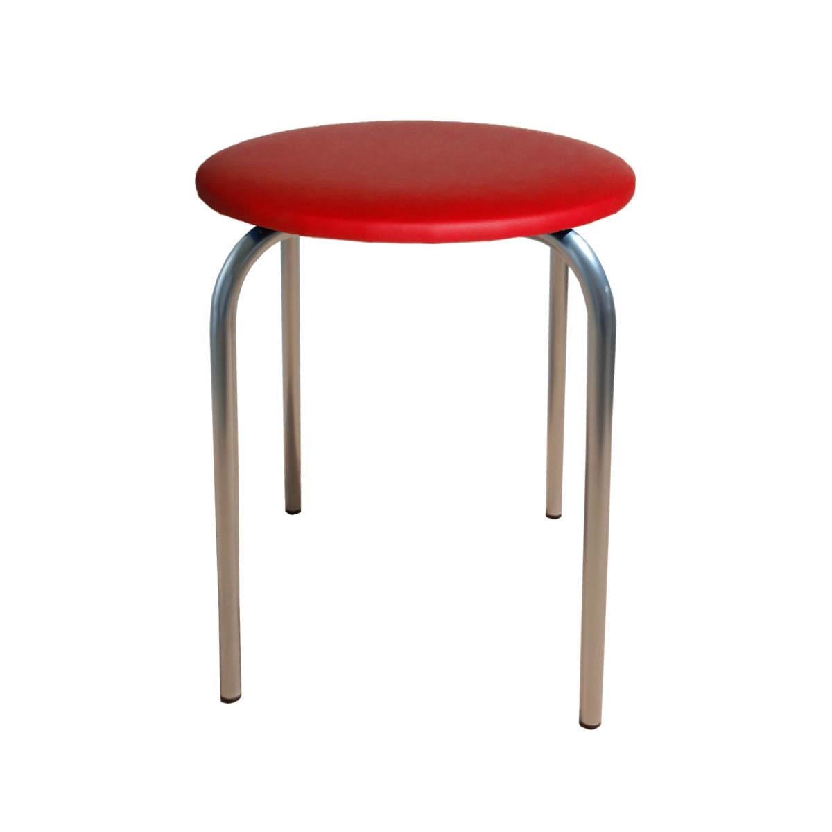 Табурет для кухни Чико кожзаменитель Красный/Алюминий (U26942-02)