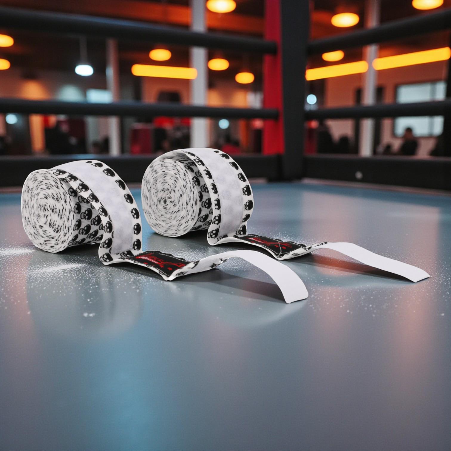 Бинты боксерские Another Boxer с принтом Череп 5 м Белый - фото 4 Бинты боксерские Another Boxer с принтом Череп 5 м Белый - фото 4