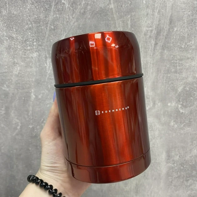 Термос вакуумный металлический Edenberg 500 мл Красный (EB-3508) - фото 2 Термос вакуумный металлический Edenberg 500 мл Красный (EB-3508) - фото 2