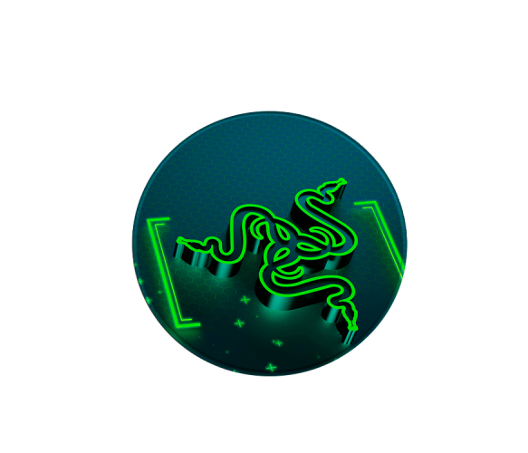 Килимок для мишки VOLTRONIC Razer 9 200x200x3 мм Black/Green (RRZ9)