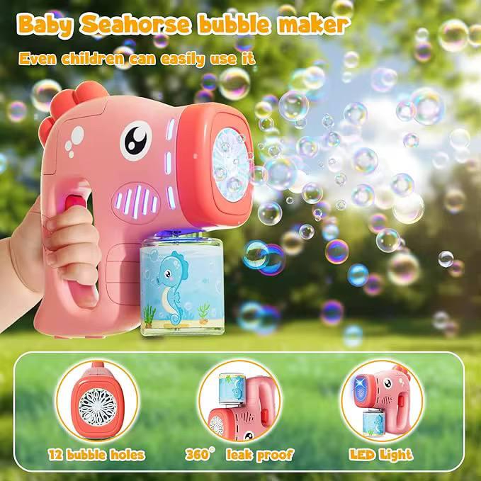 Детский пистолет для мыльных пузырей Party Bubble Gun генератор мыльных бульбашек с подсветкой на батарейках Розовый - фото 3 Детский пистолет для мыльных пузырей Party Bubble Gun генератор мыльных бульбашек с подсветкой на батарейках Розовый - фото 3