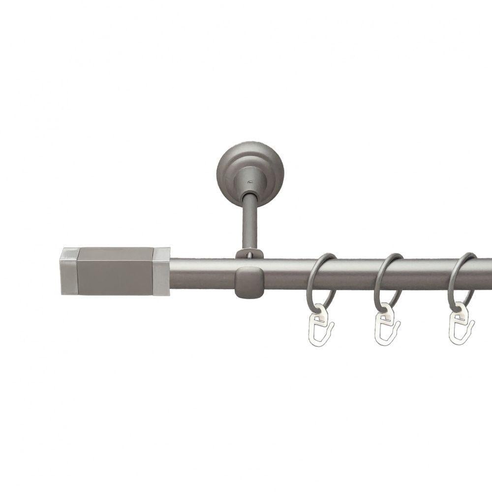 Карниз для штор Orvit Квадро однорядный гладкий 19 мм 300 см Сатиновый (00-00015211)