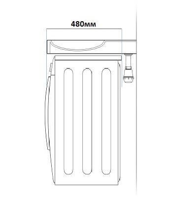 Умивальник на пральну машину акриловий Redokss San OBERON 60х60 см - фото 5 Умивальник на пральну машину акриловий Redokss San OBERON 60х60 см - фото 5