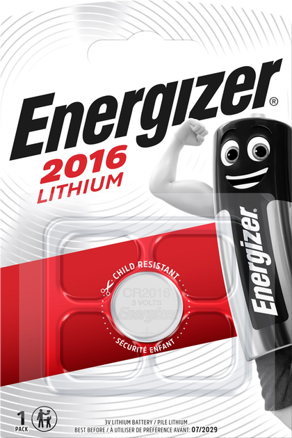 Батарейка Energizer CR2016 Lithium 3V 1 шт. (3467)