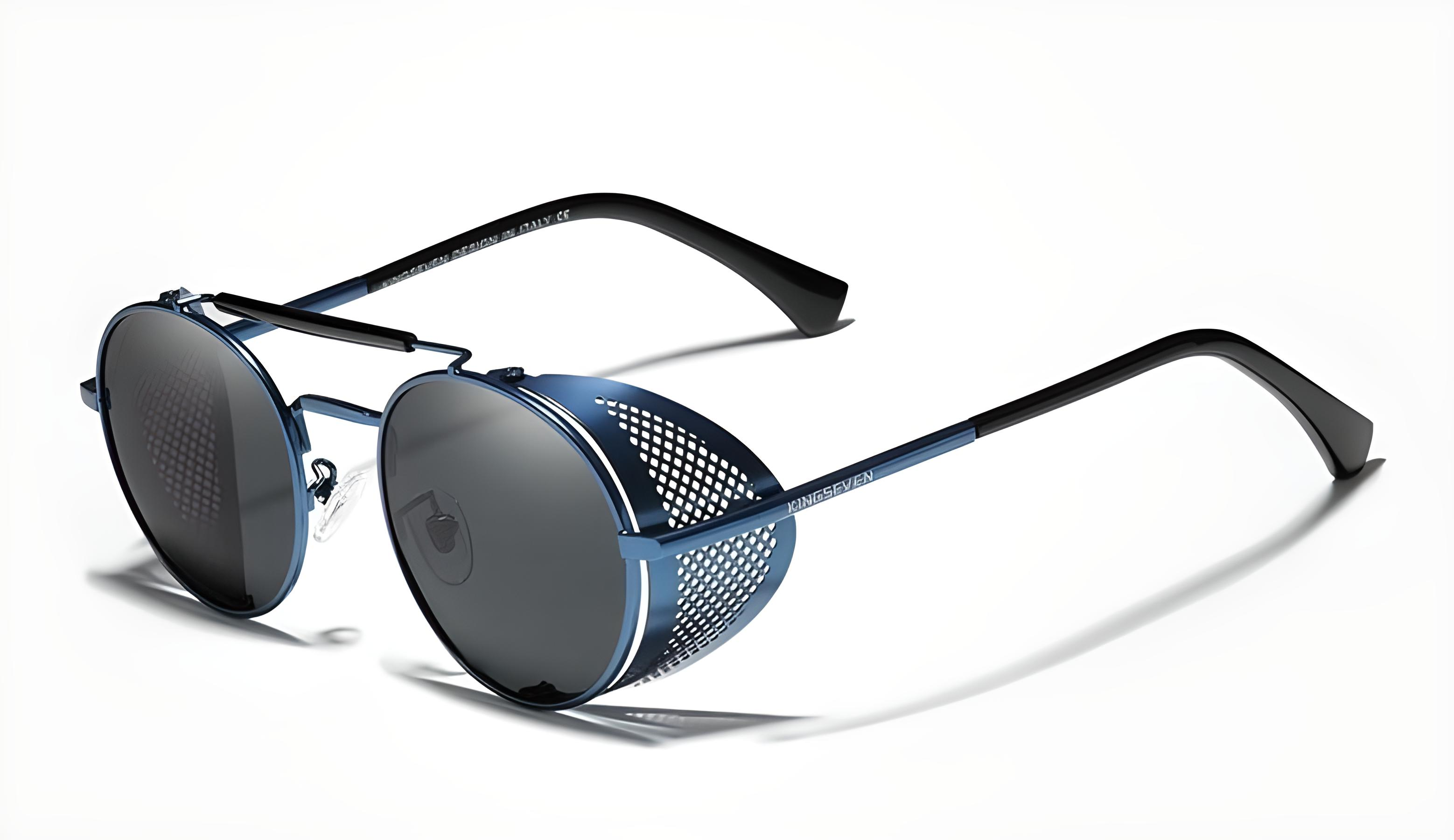 Солнцезащитные очки KINGSEVEN DESIGN N7550 Тишейды с поляризованными линзами Синий/Серый