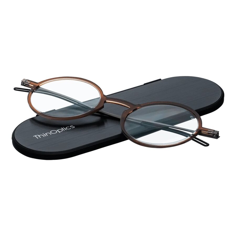 Очки для чтения Thinoptics-Manhattan с черным чехлом/диоптрий '+2,50 Коричневый (Manhattan 2.50BBr)