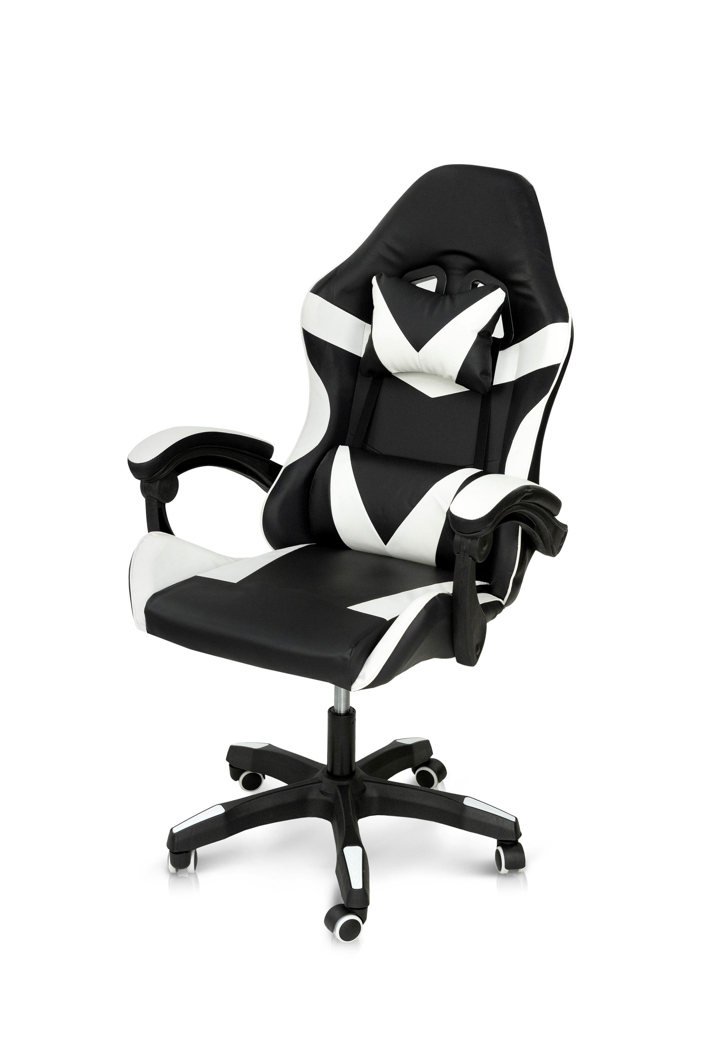 Крісло геймерське Мікс Меблі Слім механізм газліфт Чорний/Білий (А0055668) - фото 2