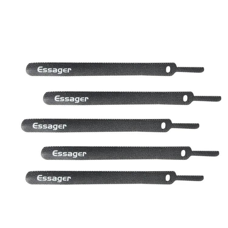 Органайзер для кабеля Essager KBC01 Cable Organizer с липучкой 20 шт. Black