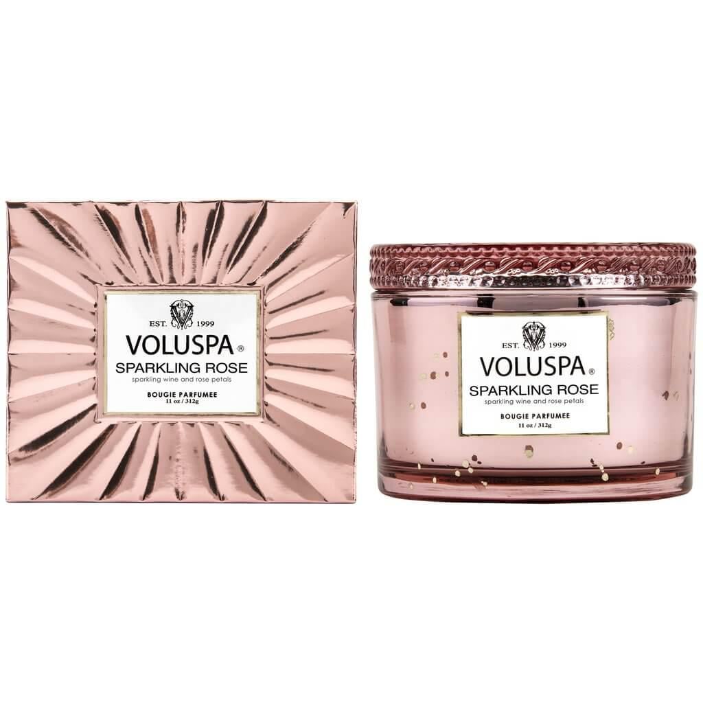 Свеча ароматическая Voluspa Vermeil Sparkling Rose 312 г стеклянная шкатулка (111000775)
