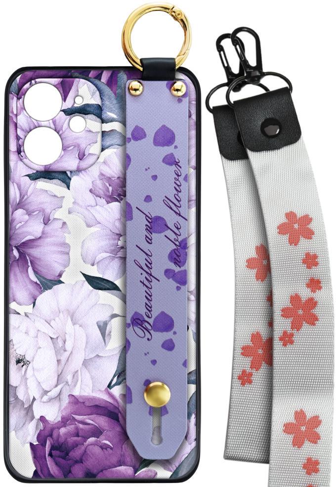 Чехол SHLab для iPhone 11 Beautiful Flower + два ремешка с карабином (25660)