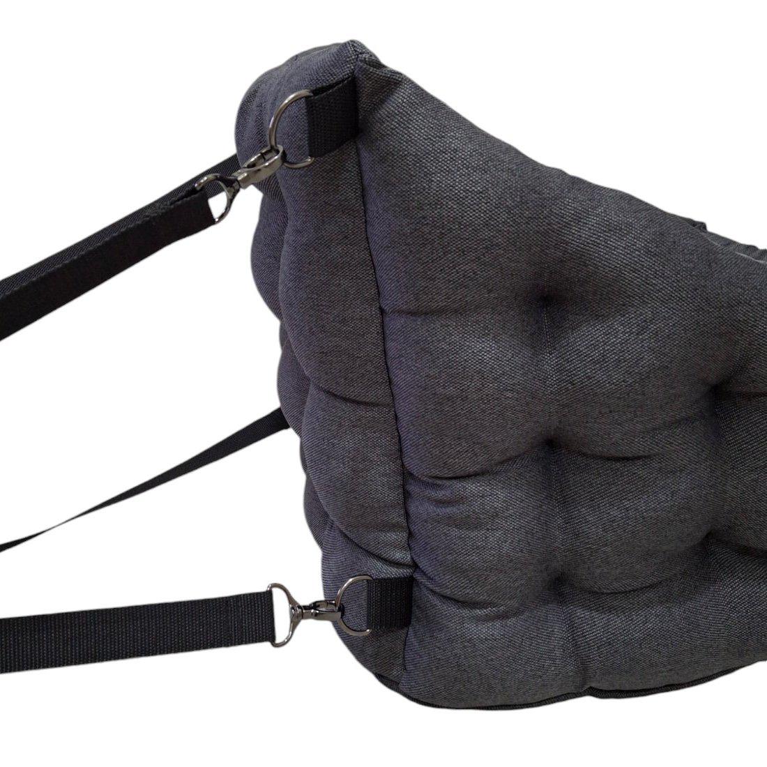 Автомобільне крісло для собак Huge and Tiny зі знімними ременями 50x45 см Темно-сірий - фото 6 Автомобільне крісло для собак Huge and Tiny зі знімними ременями 50x45 см Темно-сірий - фото 6