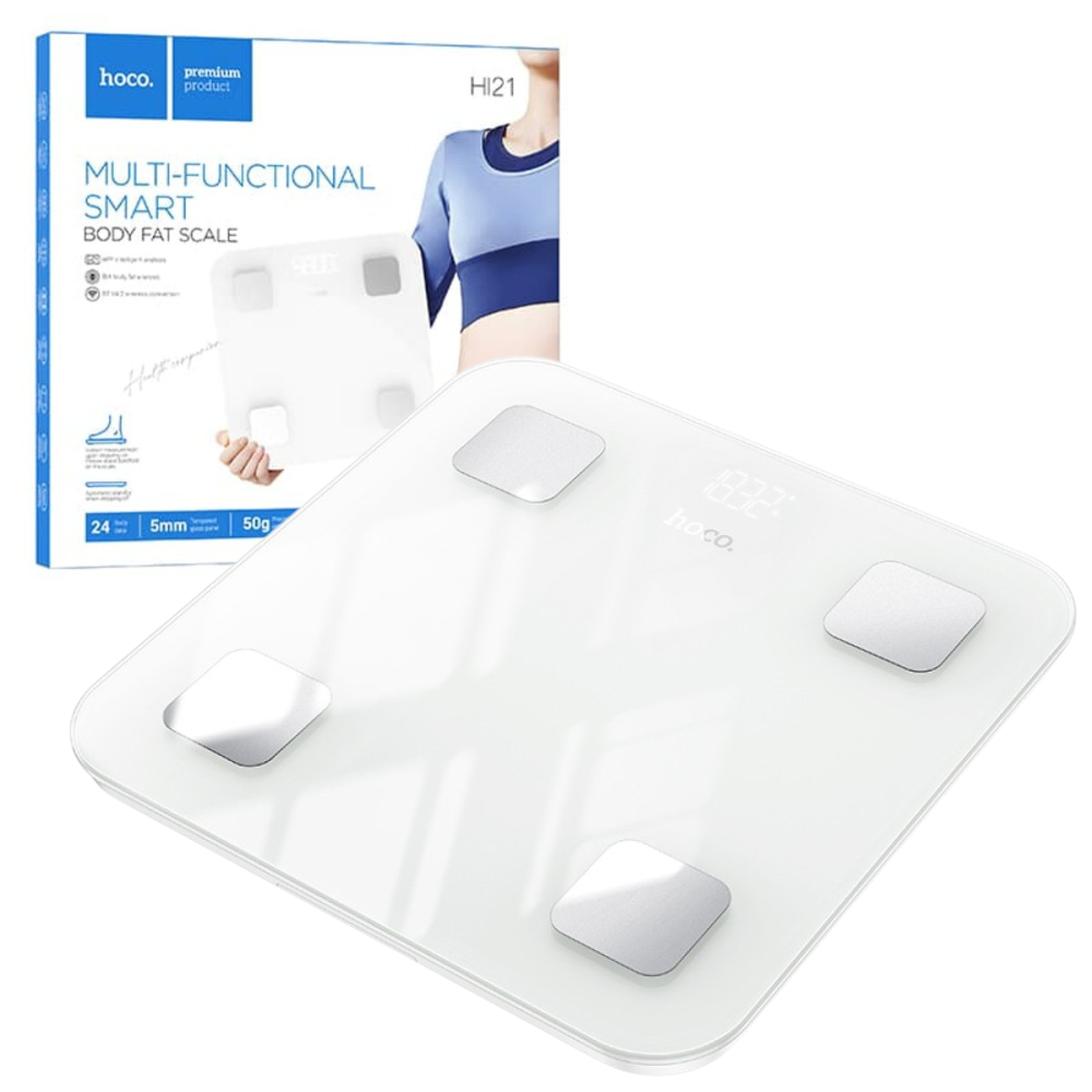 Смарт-ваги Hoco підлогові для вимірювання ваги з функцією Bluetooth цифрові (HI21)
