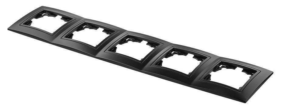 Рамка п'ятимісна MARSHEL ELEGANT FE-5 Black