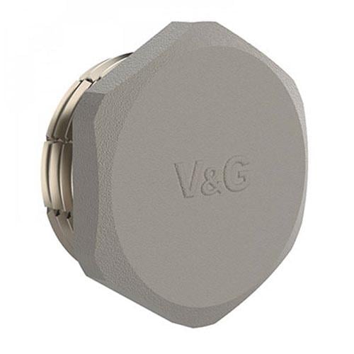 Пробка резьбовая V&G VALOGIN Н 1 1/4" никель (VG-207104)