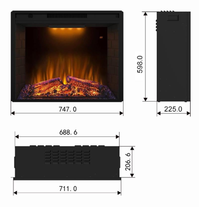 Электрокамин с обогревом Royal Goodfire 28 LED со звуком - фото 3