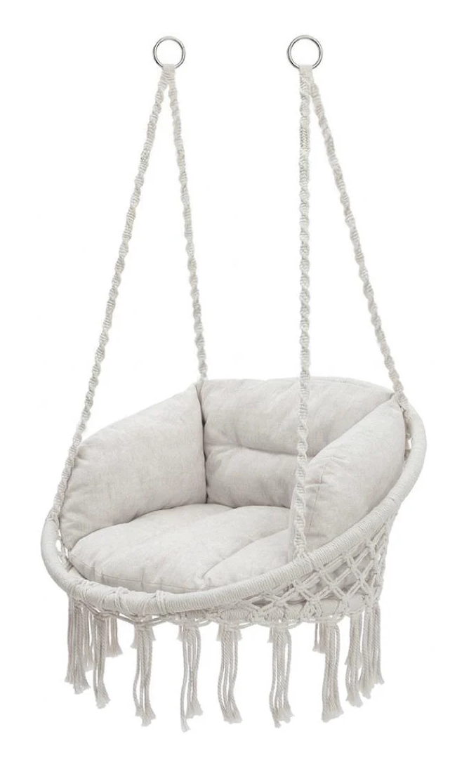 Садовое кресло-качалка с подушкой LEOBRO Boho XL 80 см нагрузкой до 150 кг. Cream (LB-1106) Садовое кресло-качалка с подушкой LEOBRO Boho XL 80 см нагрузкой до 150 кг. Cream (LB-1106)