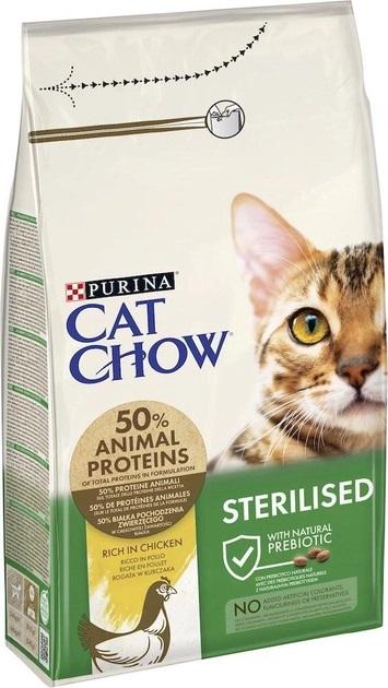 Сухий корм для дорослих стерилізованих котів Purina Cat Chow з куркою 1,5 кг (1114)