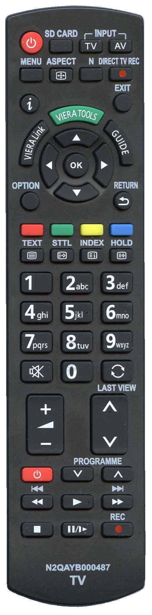 Пульт PANASONIC N2QAYB000487 для телевизора (3002252)
