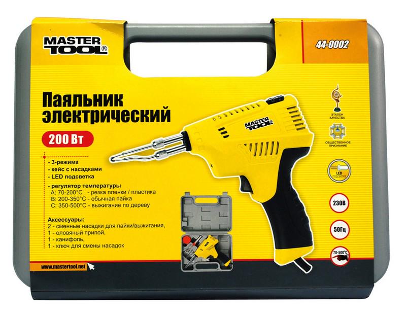 Паяльник импульсный MasterTool с трансформатором 200 Вт 3 режима (44-0002) - фото 3